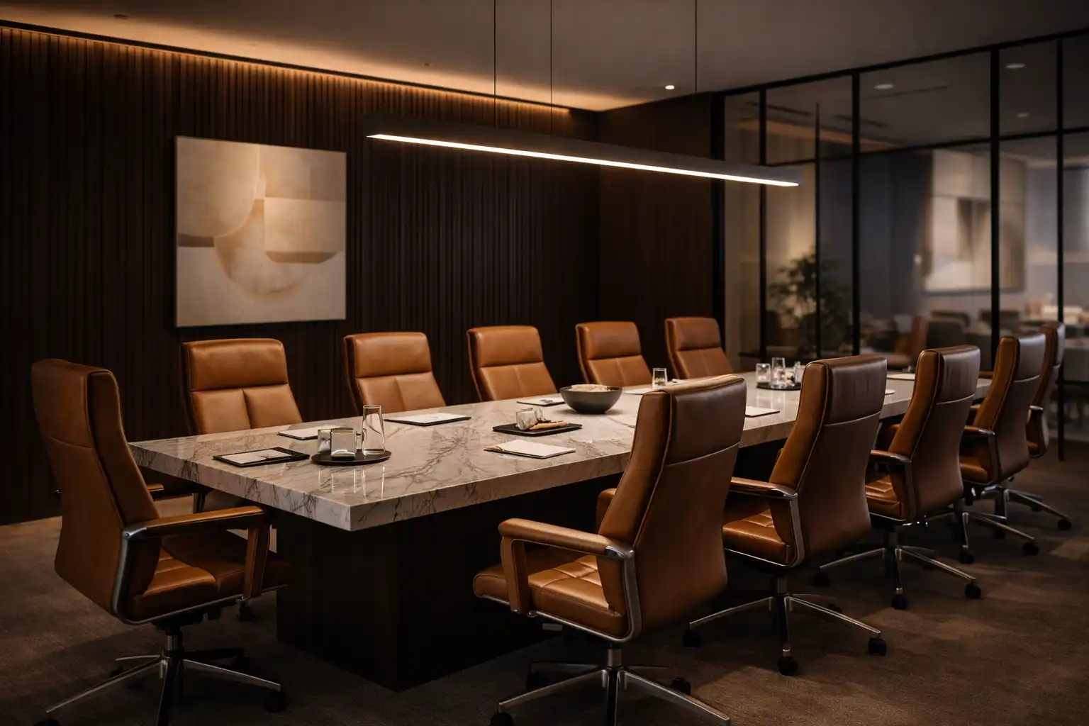 Kurumsal ofis iç mimarlık tasarımı — prestijli çalışma alanları