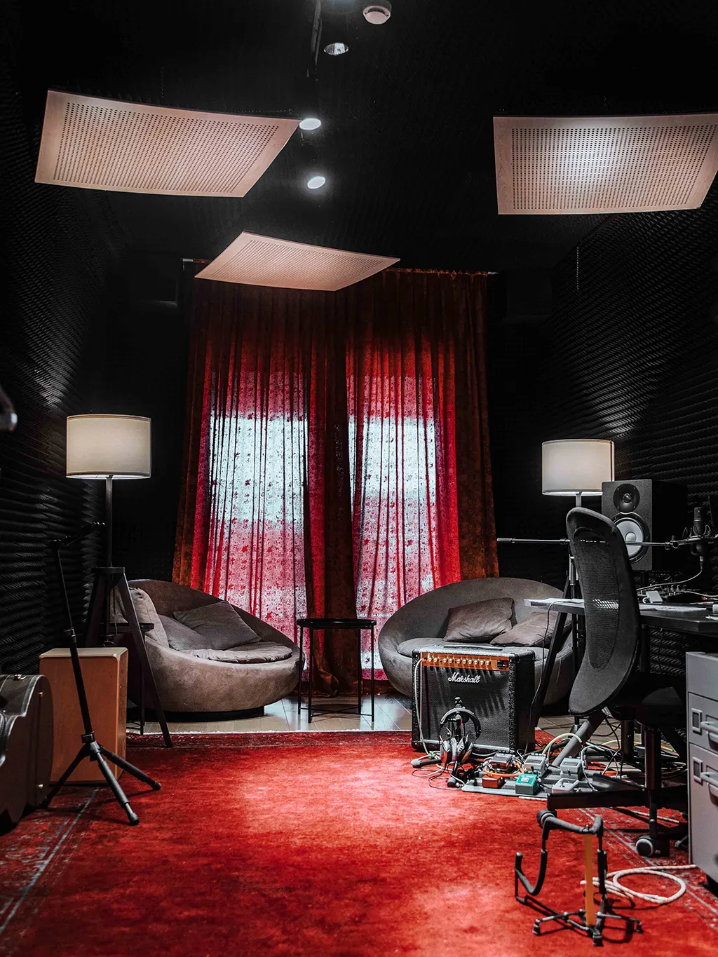 Ankara daire iç mimarlık tasarımı — kişiye özel müzik stüdyosu tasarımı