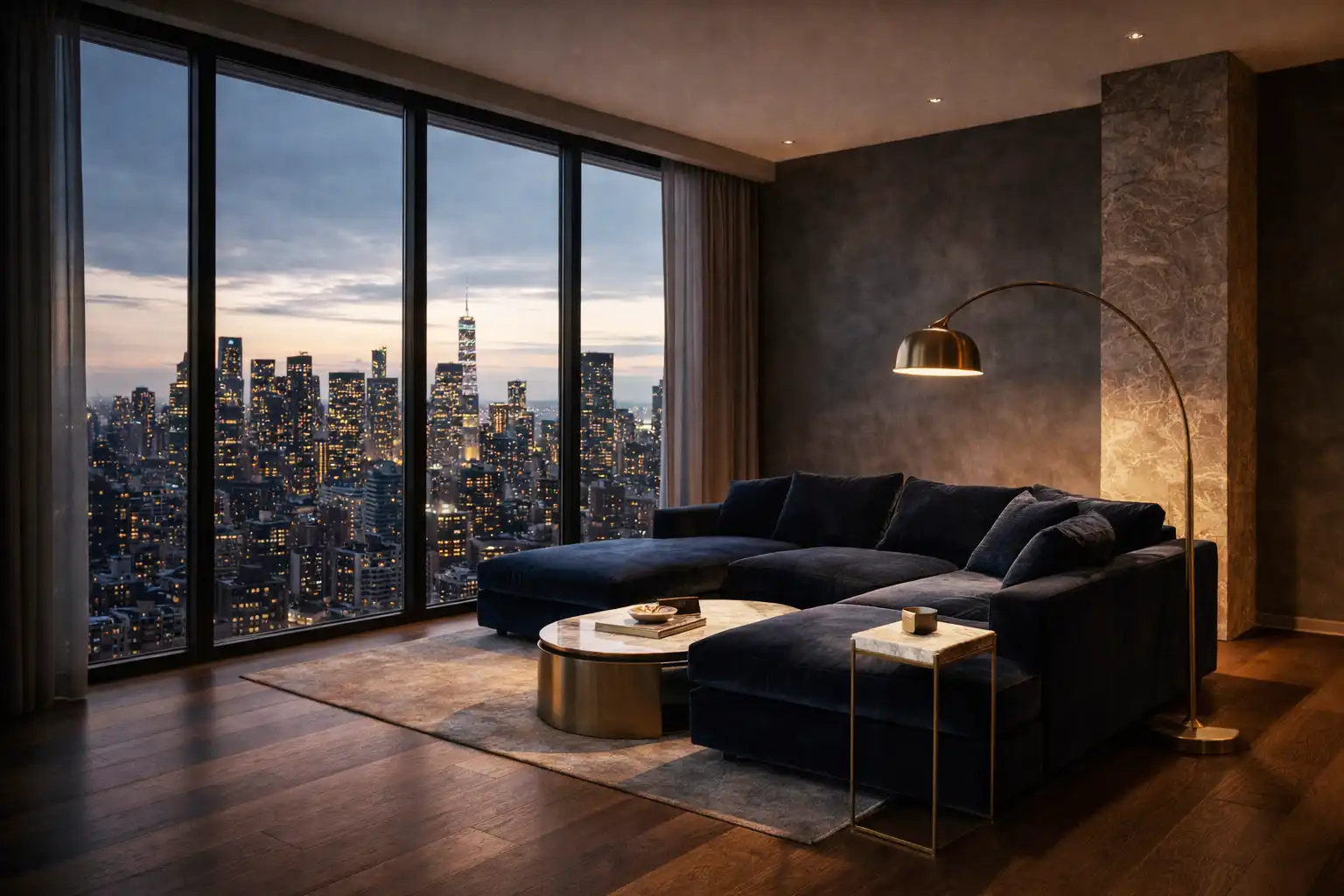 Rezidans modern tasarım — minimalist çizgiler ve birinci sınıf yüzeyler