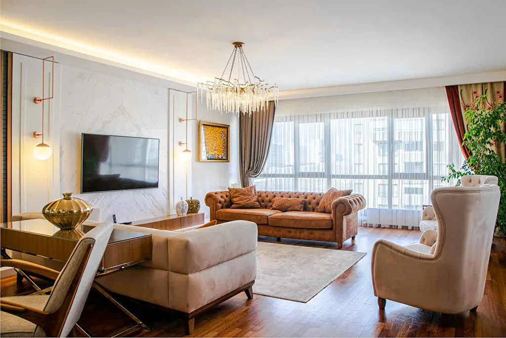 Rezidans iç mimarlık tasarımı — çağdaş şehir yaşamı