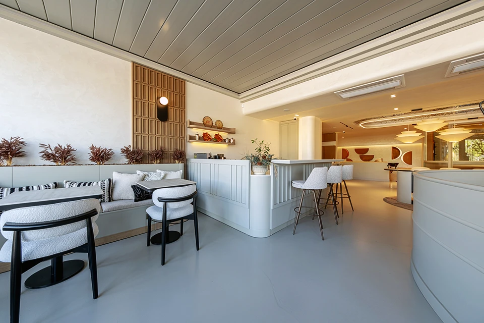 Genetologie klinik bekleme ve kafe alanı tasarımı